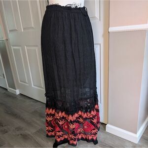 NWOT Free People Rosebud black skirt